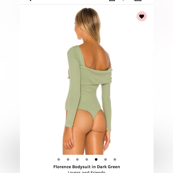 Lovers and friends Florence body suit in dark green. - Picture 3 of 4
